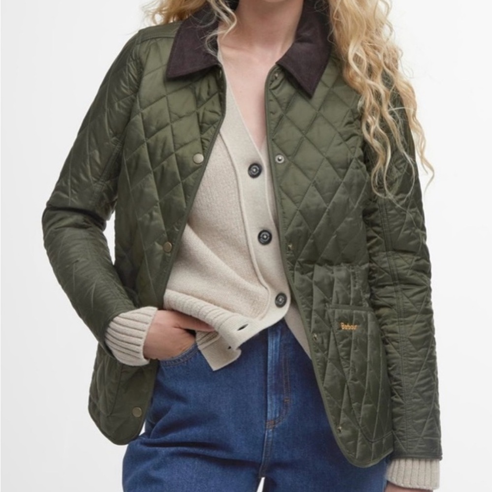 Barbour Olive Annandale Quilted Jacket Size 4